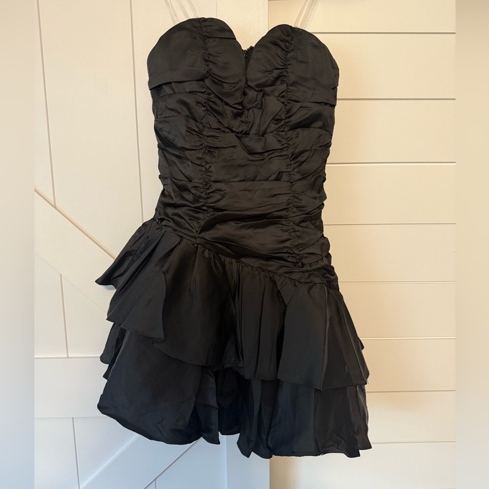 NEW DO+BE Black Ruffled Mini Dress